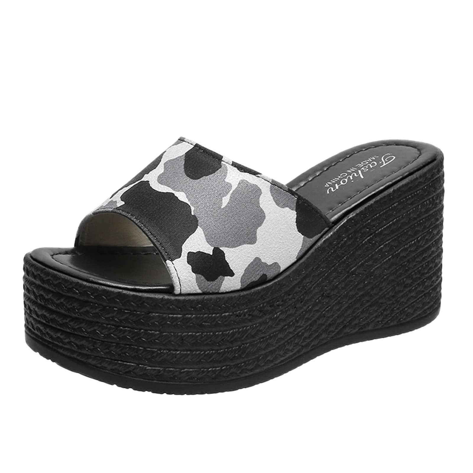 Women's Fashion Platform Wedge Sandals - Comfortable Leopard Print Peep Toe Sandals for Summer | Perfect for Beach, Vacation & Casual Outfits