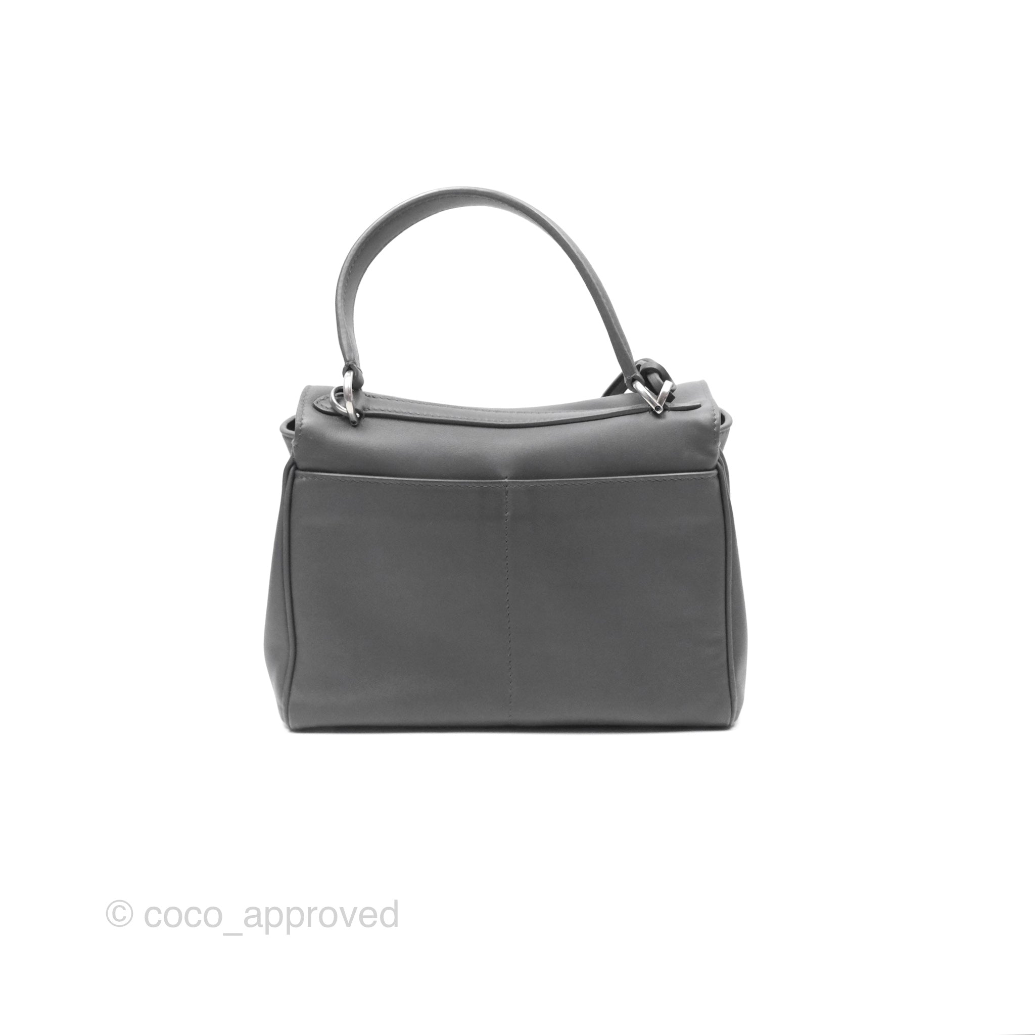 Balenciaga Rodeo Mini Bag in Grey Smooth Calfskin with Antique Silver Hardware - Stylish Crossbody Purse for Women, Perfect for Date Night & Evening Out