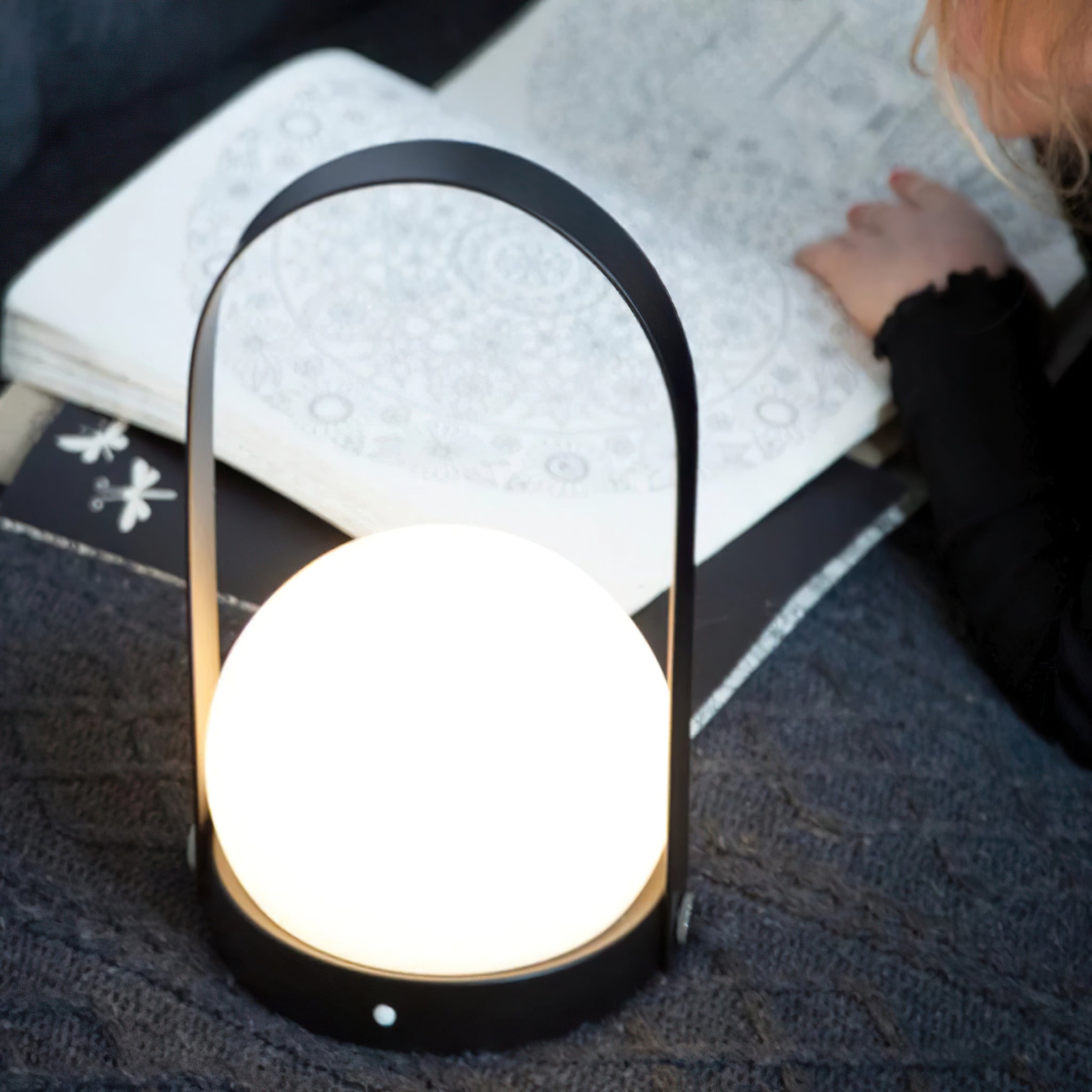 Carrie Rechargeable LED Table Lamp with Built-in Battery - Perfect for Bedroom, Living Room, and Office Night Light
