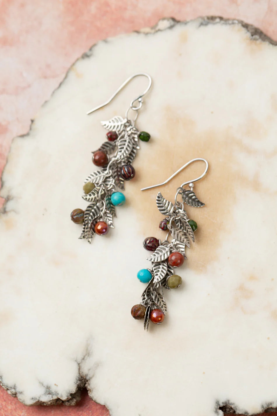 Vaughan Lakeside Collection Turquoise & Crystal Cluster Earrings for Women - Elegant Dangle Earrings for Parties, Weddings & Evening Events #Lksd031E