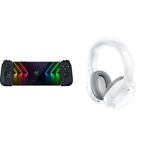 Razer Kishi V2 Mobile Game Controller for Android - Wireless Low Latency Gaming Headset Bundle - Perfect for Cloud Gaming, Mobile Esports & On-the-Go Play
