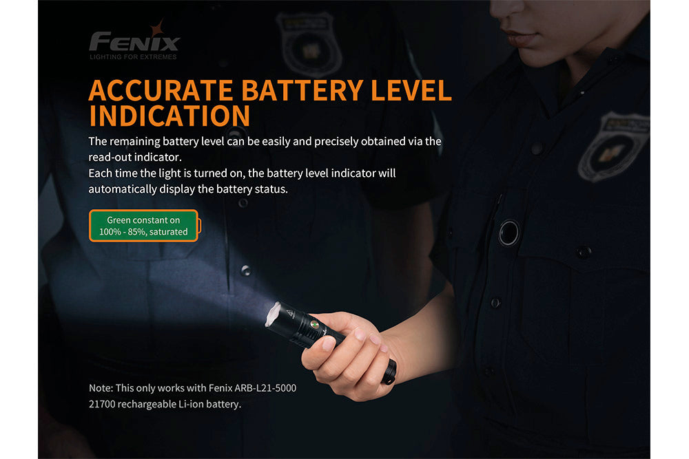 Fenix PD36R Tactical LED Flashlight - 2000 Lumens, USB-C Rechargeable, Waterproof for Outdoor, Camping, Hiking & Emergency Use