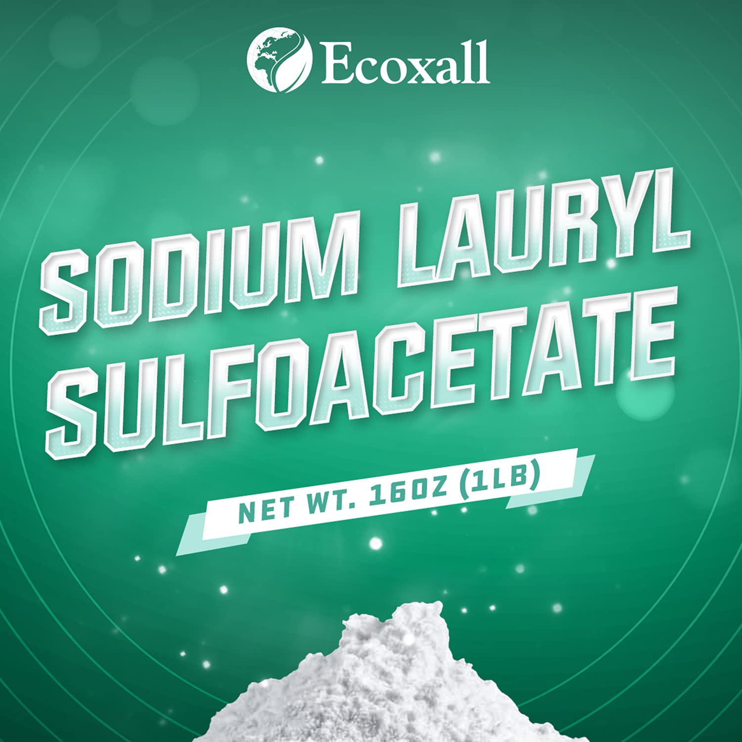 Pure Sodium Lauryl Sulfoacetate (SLSA) Powder - 1 lb | Mild & Gentle Surfactant for DIY Bath Bombs, Bubble Bath, Soap Making | Long-Lasting Foam, Skin-Friendly | Perfect for Spa, Home Relaxation & Handmade Cosmetics
