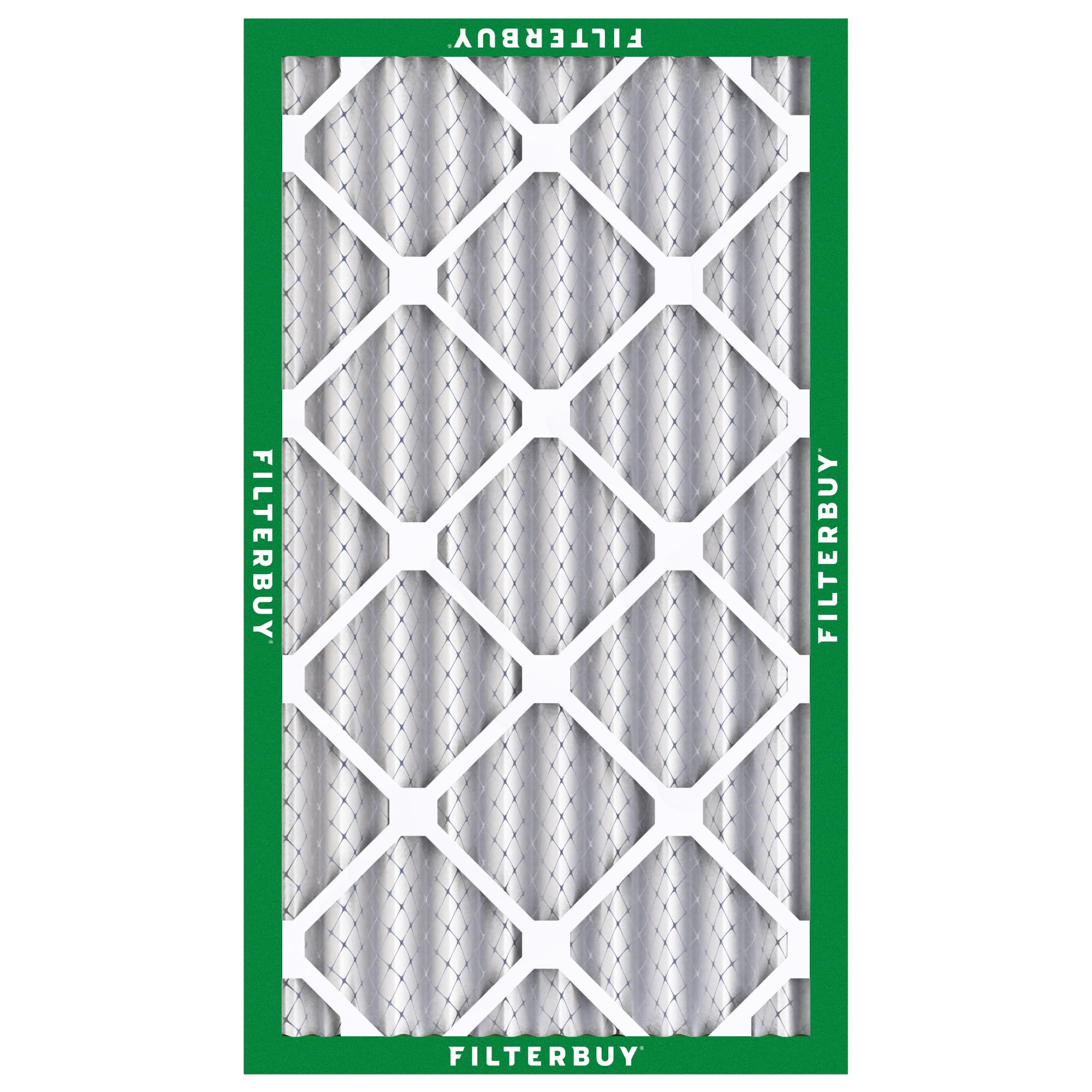 Filterbuy 17x25x4 MERV 8 Pleated Air Filter (5-Pack) - 16.5x24.5x3.63 Inch HVAC Furnace AC Replacement Filters for Dust & Allergen Defense - Perfect for Homes, Offices & Commercial Spaces