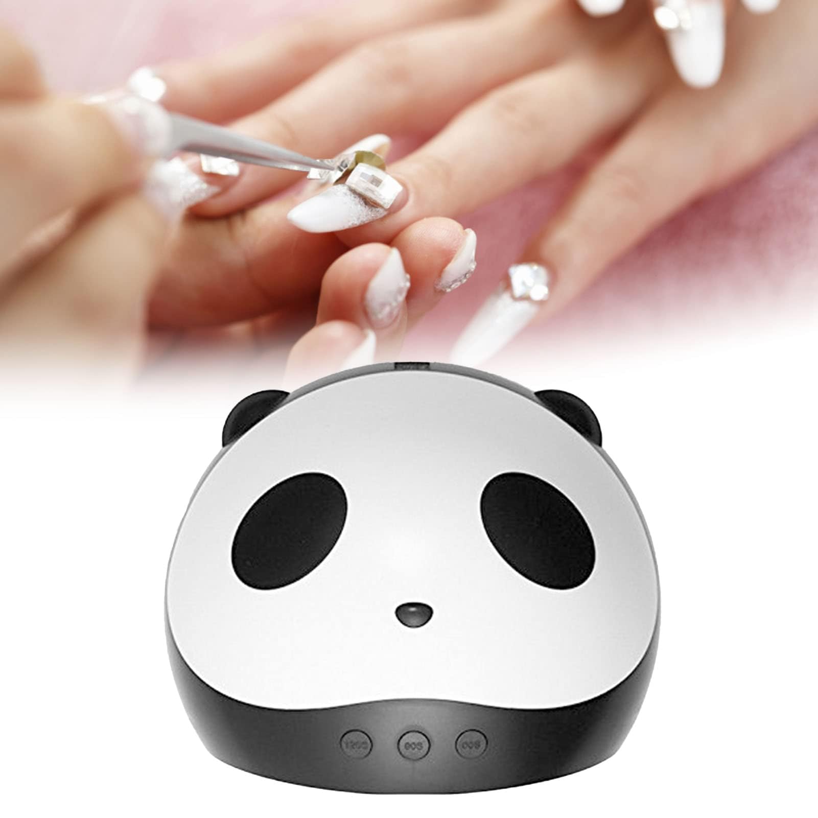 DEWIN 24W UV LED Nail Lamp Kit - Professional Manicure Dryer with Panda Design, USB Powered for Home & Salon Use | Perfect for Gel Polish Curing & Nail Art Drying