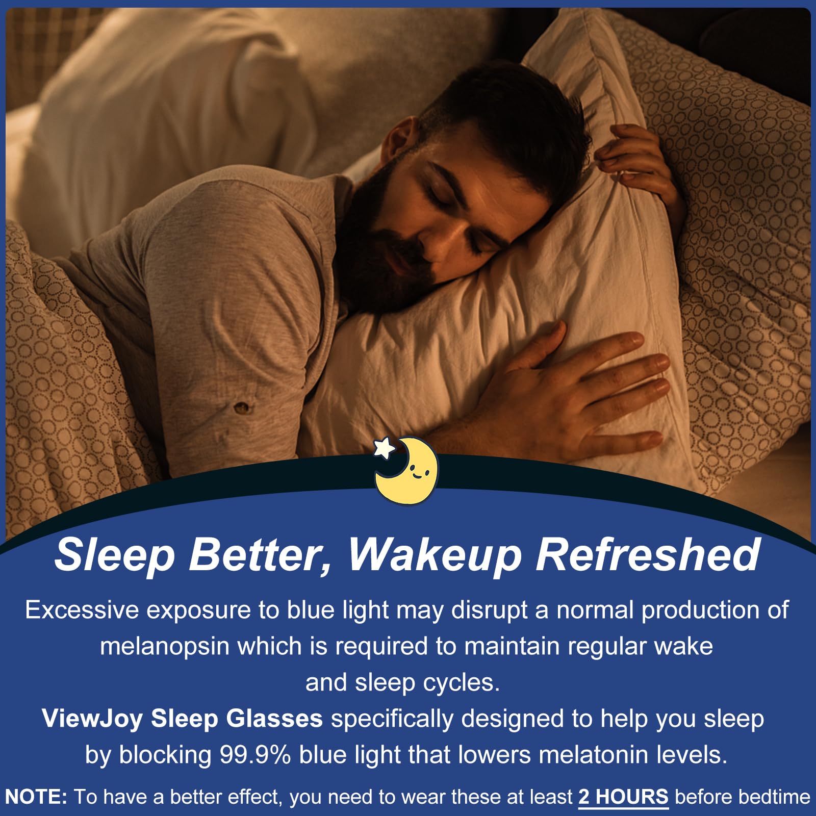 Blue Light Blocking Glasses for Sleep & Gaming - 99.9% UV Protection with Dual AR Coatings & Amber Orange Lens - Reduce Eye Strain for Computer Work, Nighttime Use & Screen Time Relief