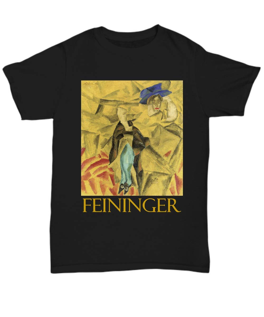 Lyonel Feininger Navamark Girl with Green Stockings (1915) Art Print Unisex T-Shirt - Vintage Art Apparel for Casual Wear & Gift Giving