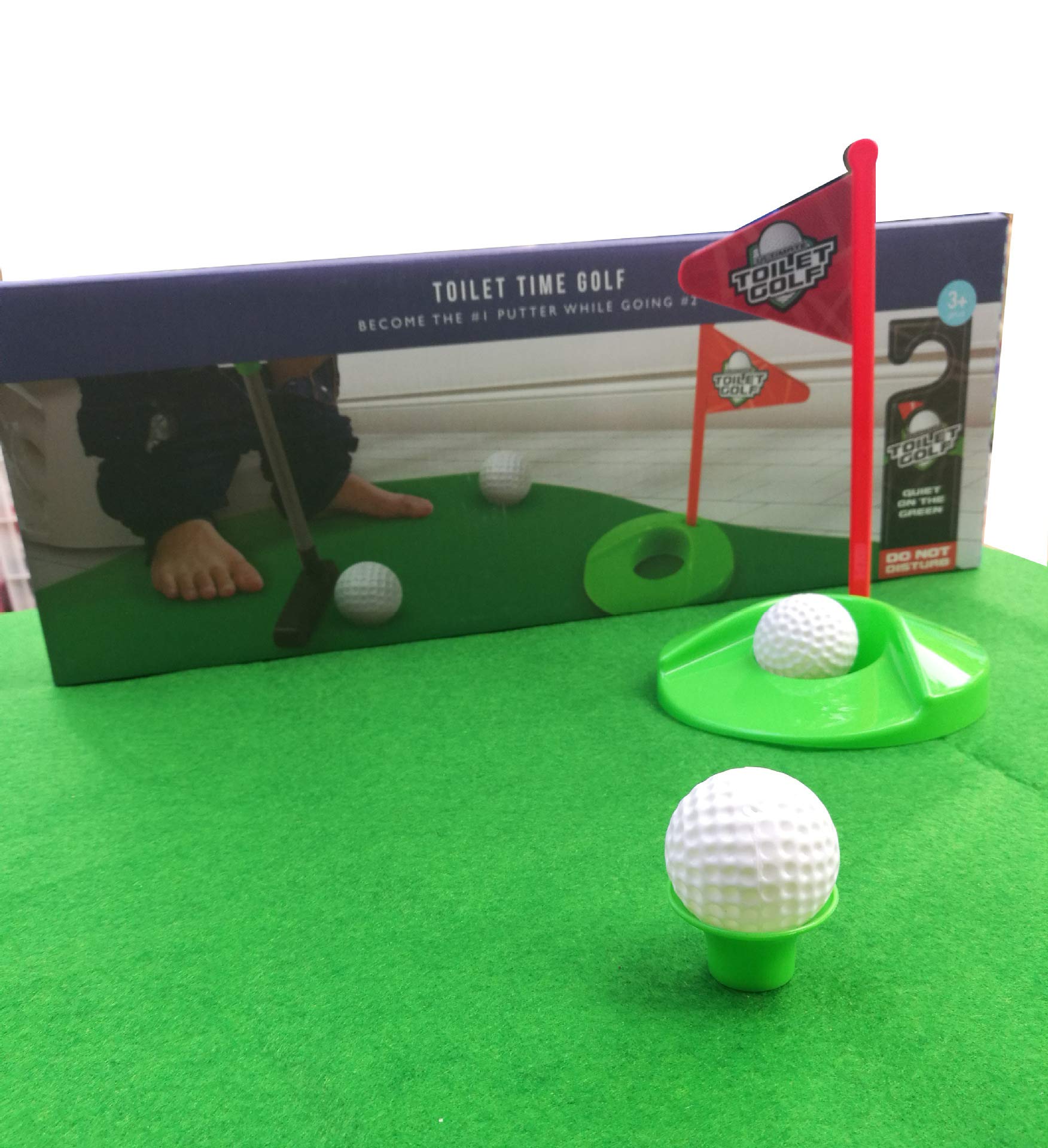 Mini Golf Toilet Toy Set - Fun Sports & Leisure Game for Kids & Adults - Perfect for Indoor Play, Parties & Office Desk Entertainment