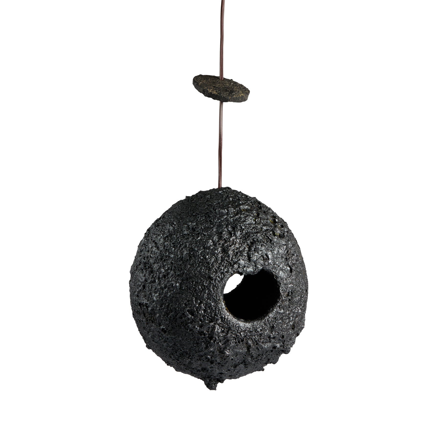Black Ceramic Birdhouse - Handmade Garden Decor for Outdoor & Indoor Use - Attracts Birds & Enhances Your Garden Aesthetic