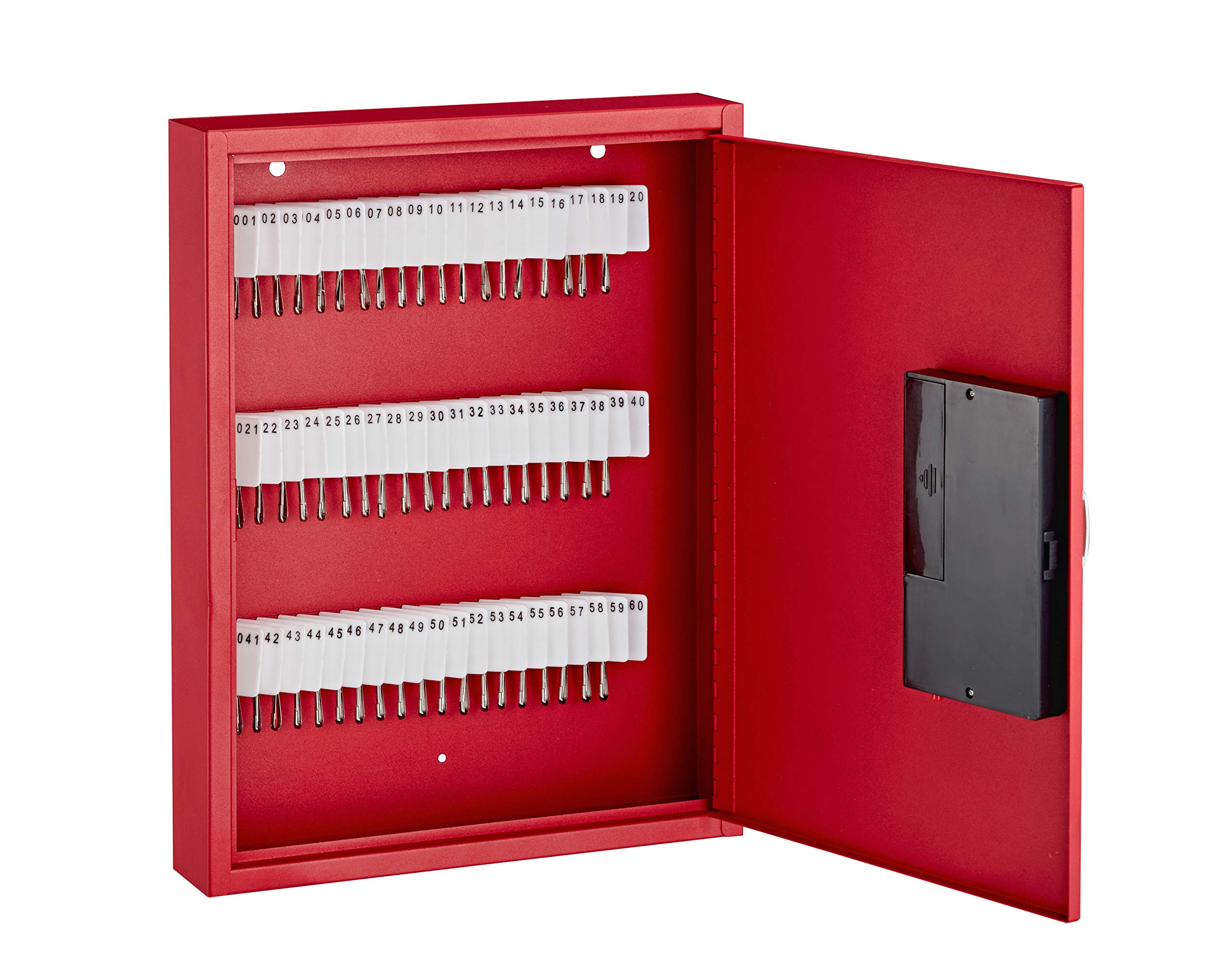 AdirOffice 60-Key Wall Mount Key Holder with Digital Lock - Secure Key Storage Box for Valet Parking, Car Dealers & Home Use - Space-Saving Key Cabinet with Programmable Code