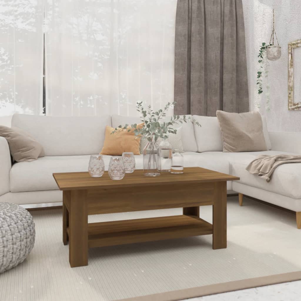 Brown Oak Coffee Table 40.2
