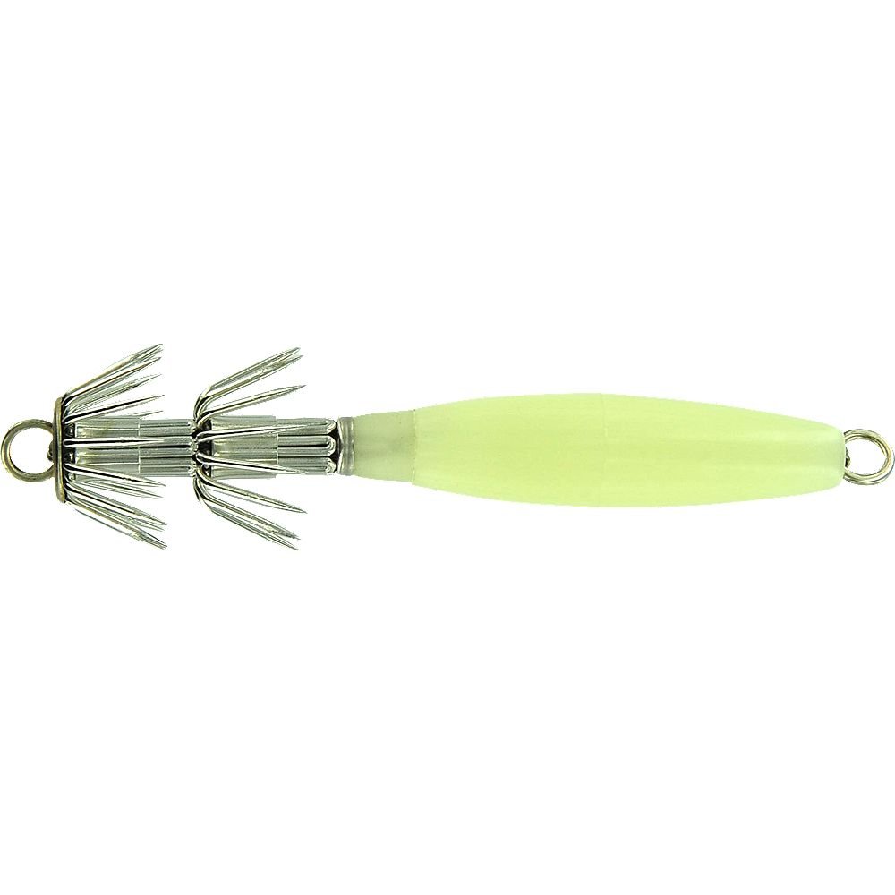 AHI Hard Body Squid Jig Fishing Lure - 6 Inch Glow in the Dark Luminous Bait for Night Fishing | Saltwater & Freshwater Squid Fishing Gear