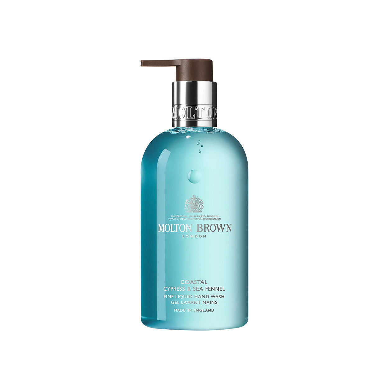 Natural Coastal Cypress & Sea Fennel Scented Hand Soap - Refreshing Antibacterial Liquid Hand Wash for Bathroom, Kitchen & Guest Rooms