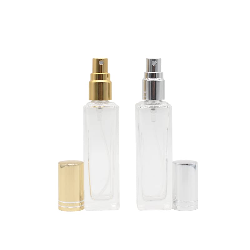 Hunky Dory 100ml Refillable Glass Spray Bottle with Pump & Cap - Perfect for DIY Perfume, Essential Oils, Rose Water & Aromatherapy Blends | Silver Finish | Ideal for Home, Travel & Gift Packaging