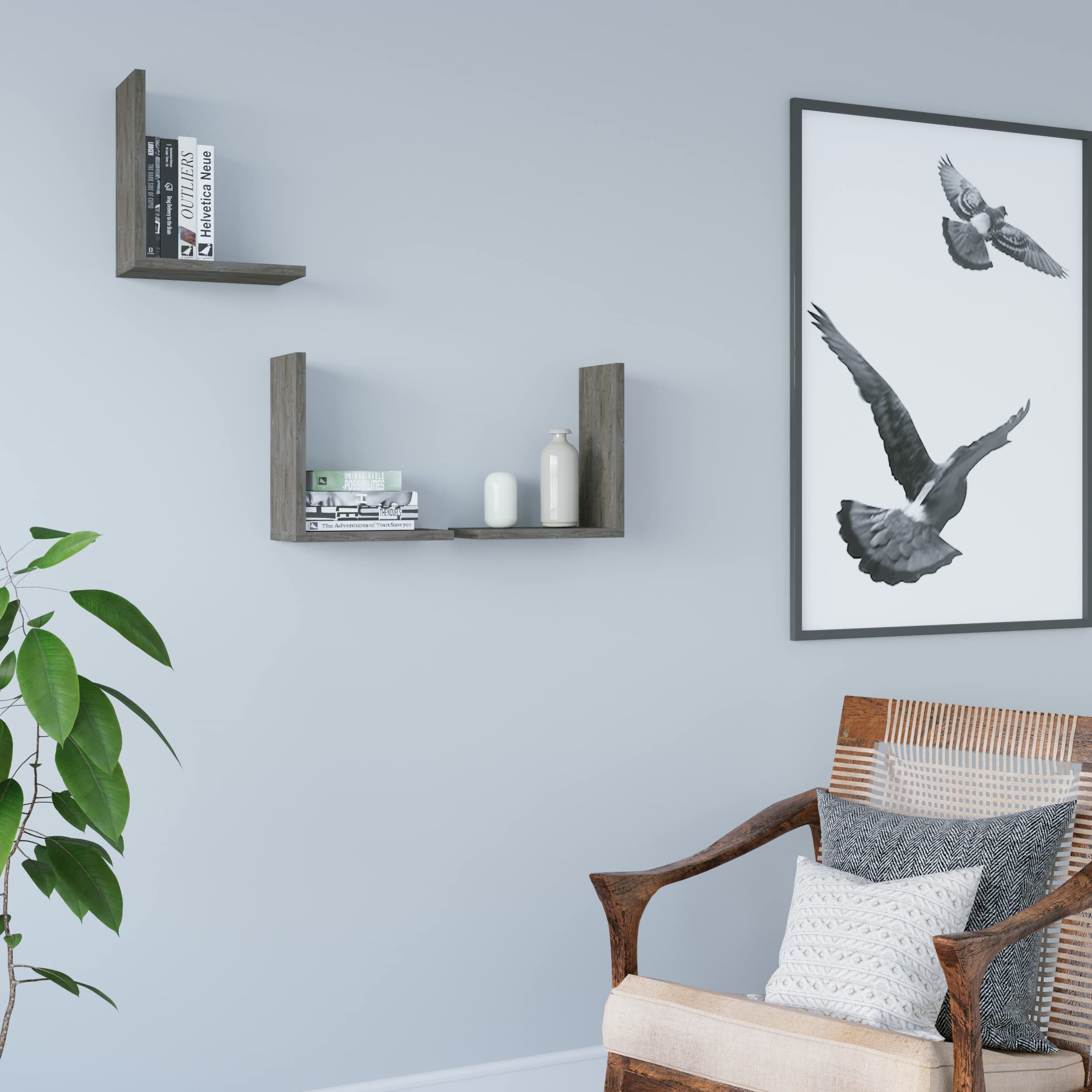 Modern Wall Mounted Shelf - 11.8