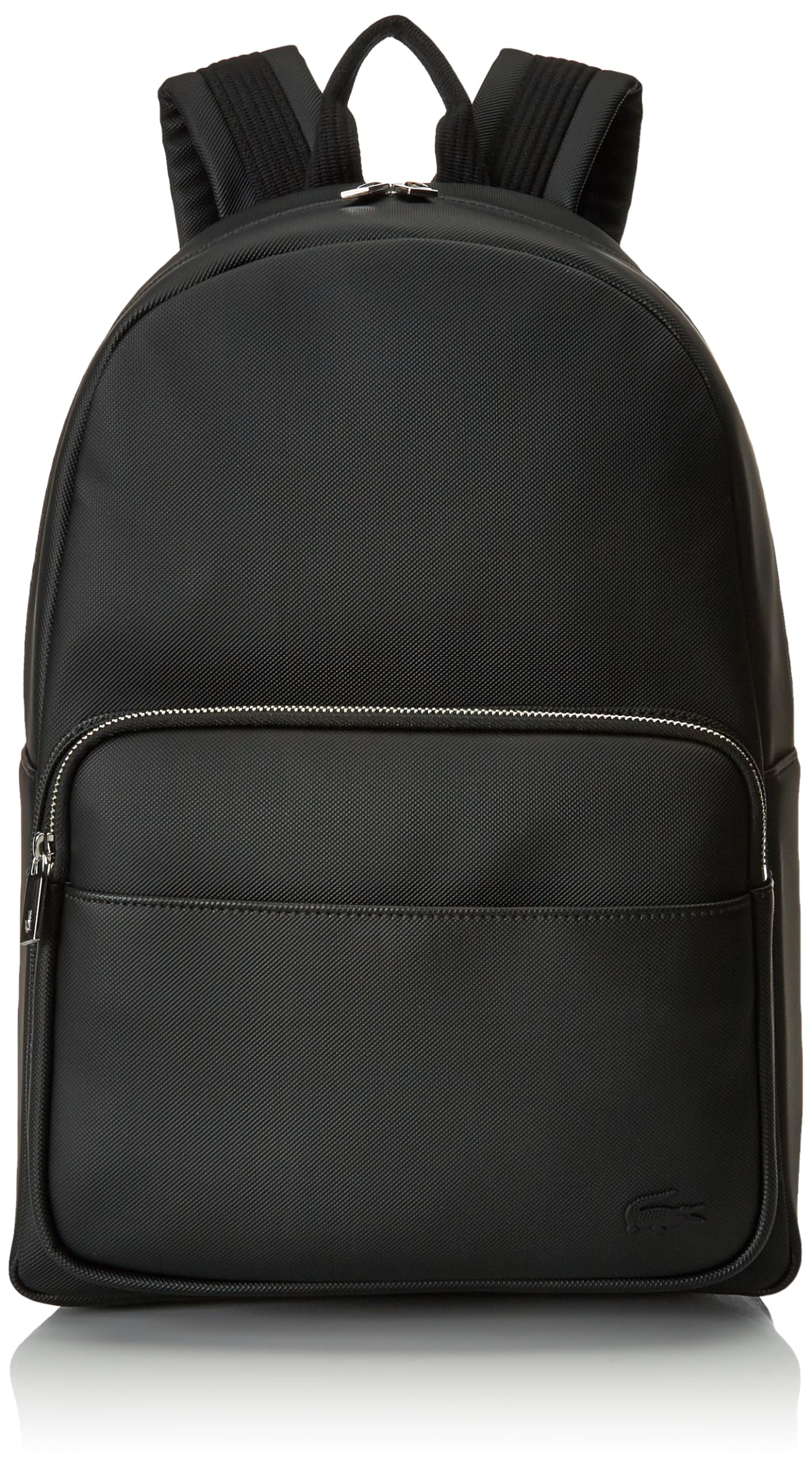 Lacoste Men's Classic Laptop Pocket Backpack - Stylish Black One Size Backpack for Work, School & Travel | Water-Resistant & Durable Design