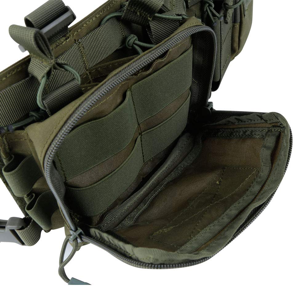 Tactical Chest Rig Vest & MOLLE Military Backpack Set - Adjustable Airsoft Gear for Shooting, Wargame, Paintball | Outdoor Hunting, Tactical Training, Survival Camping
