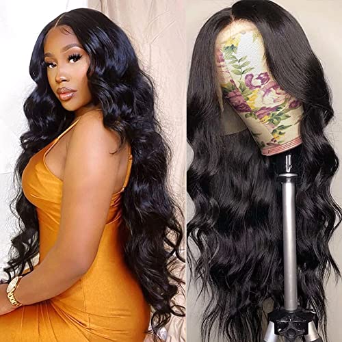 30 Inch 13x4 Lace Front Wig Human Hair - Pre Plucked Body Wave Lace Frontal Wig with Baby Hair & Transparent Lace for Black Women | Perfect for Daily Wear, Parties & Special Occasions