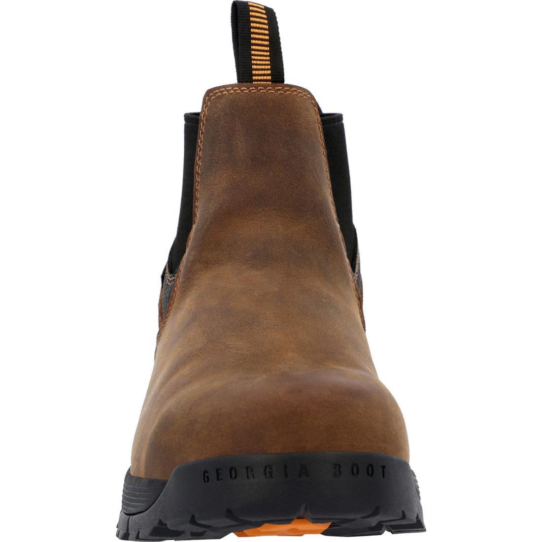 Waterproof Chelsea Work Boots for Men - Slip Resistant Safety Shoes for Construction & Outdoor Work - Comfortable & Durable Work Boots for Winter, Hiking & Heavy Duty Jobs