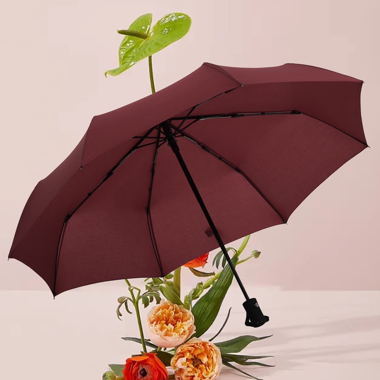 Compact Automatic Travel Umbrella - Windproof & Waterproof UV Protection Golf Umbrella for Men & Women (PU6) - Perfect for Travel, Commuting & Outdoor Activities