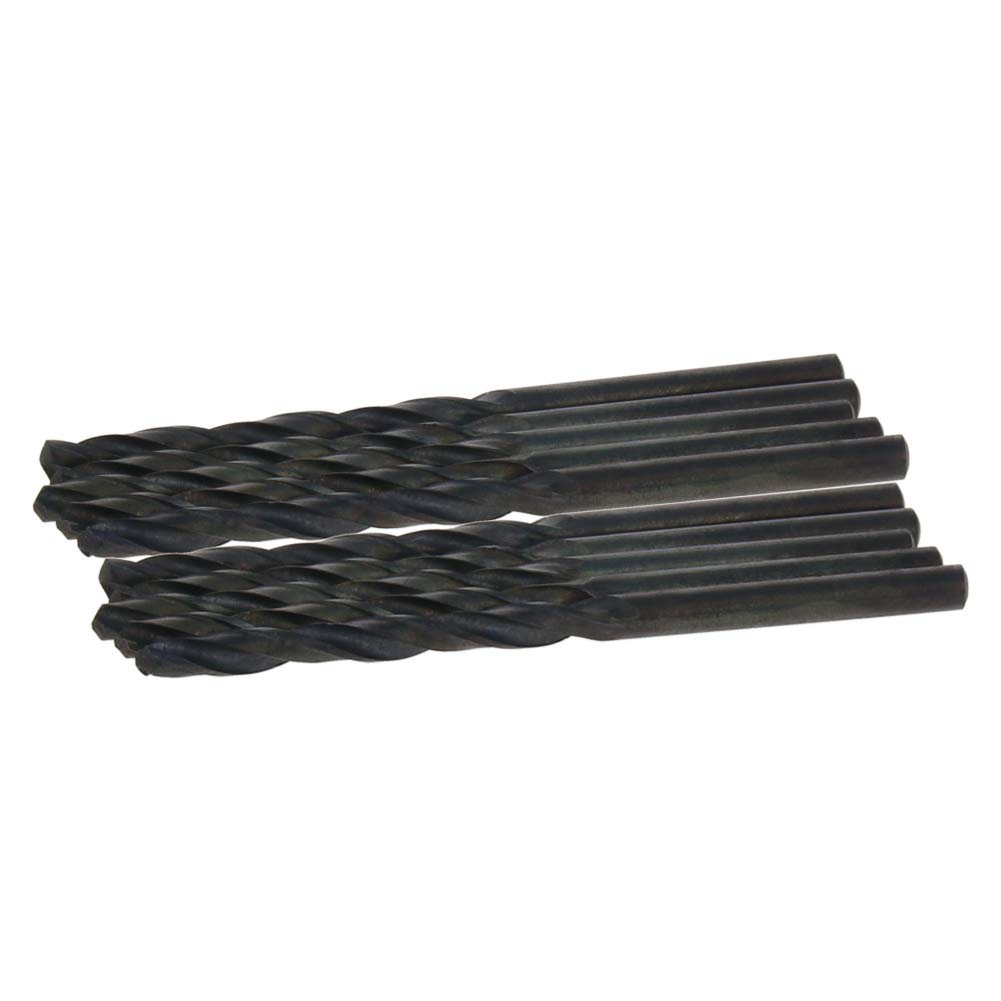 Utoolmart 10-Piece HSS-4241 Round Shank Twist Drill Bit Set - 3.8mm Diameter Black Drill Bits for Steel & Aluminum Alloy - Perfect for Metalworking, DIY Projects, and Home Repairs