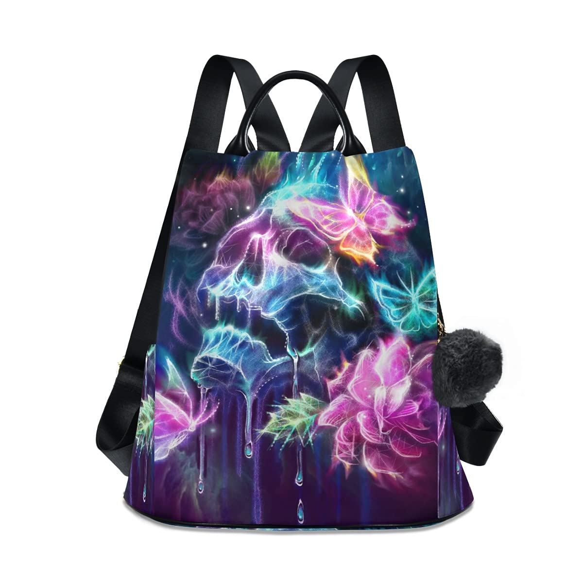 UMIRIKO Gothic Skull Butterfly Backpack Purse for Women - Stylish Travel Bag, School Backpack & Everyday Use - Trendy Accessory for Girls (Model 20221758)