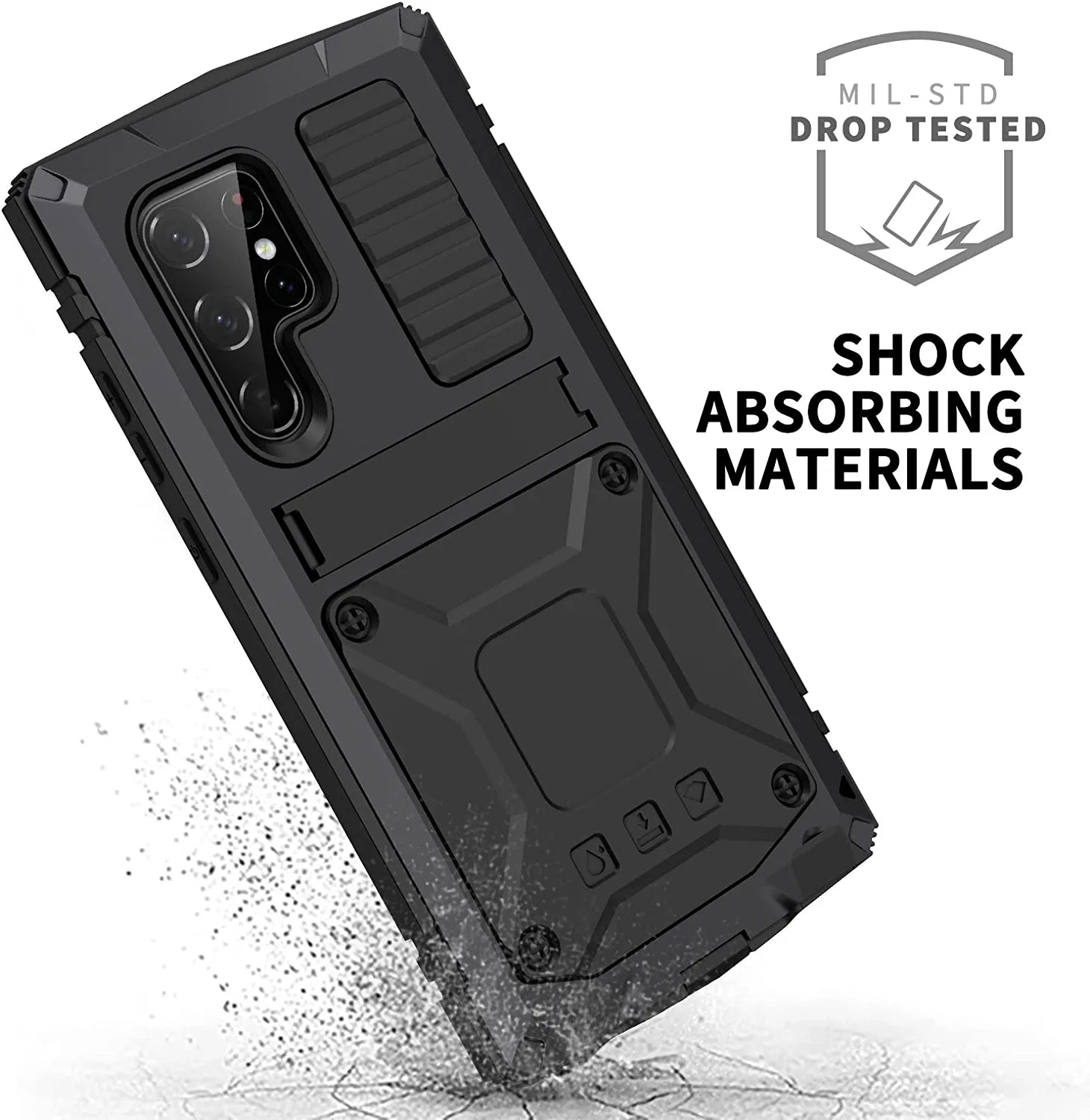 Samsung Galaxy S23 Ultra Aluminum Metal Case with Gorilla Glass Protection - Durable & Slim Design for Everyday Use, Travel, and Outdoor Activities