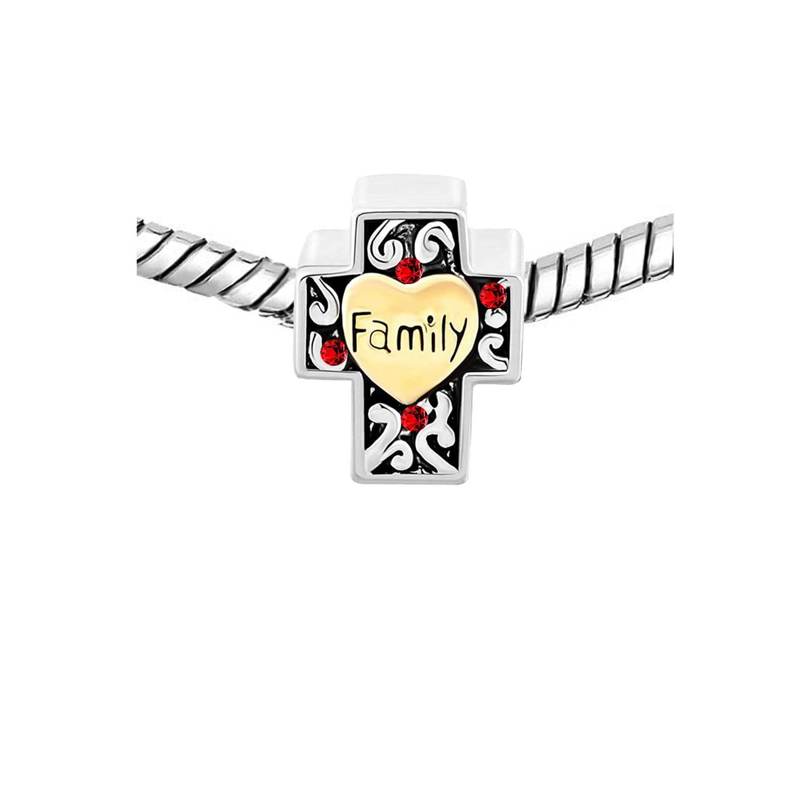Rose Gold Heart Bead Charm for Pandora Bracelets - Birthday Gift for Women & Girls | KunBead Jewelry Family Cross Collection | Perfect for Valentine's Day, Mother's Day & Special Occasions