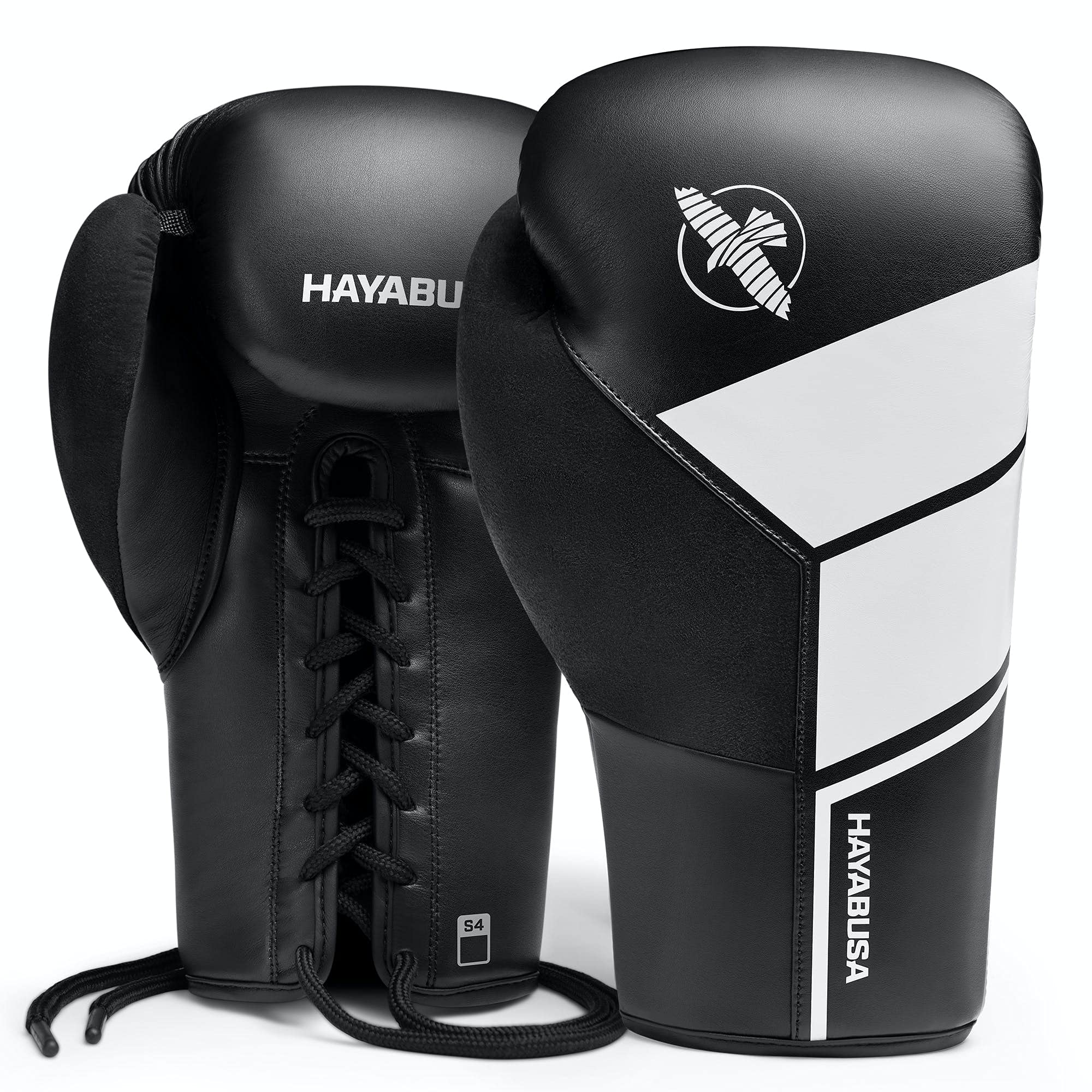 Hayabusa S4 Lace-Up Boxing Gloves for Men & Women - Premium Training Gloves for Sparring, Heavy Bag Work & MMA - Ideal for Boxing, Kickboxing & Martial Arts Training
