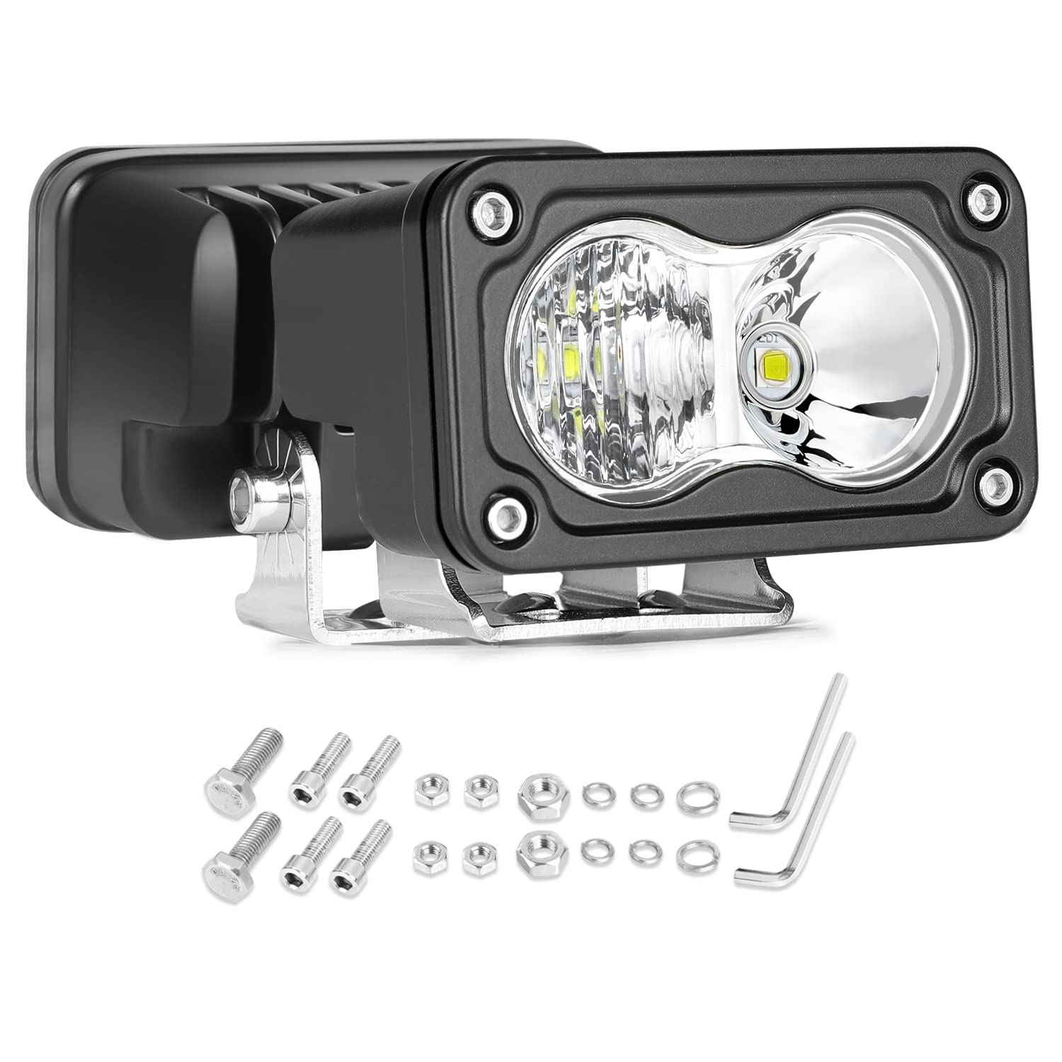 Nirider 2PCS 40W 3 Inch LED Pod Lights - Spot Flood Combo Driving Lights, Offroad LED Light Bar for Trucks, ATV, UTV, Motorcycle - Perfect for Work, Backup, Ditch & Fog Lighting in Low Visibility Conditions