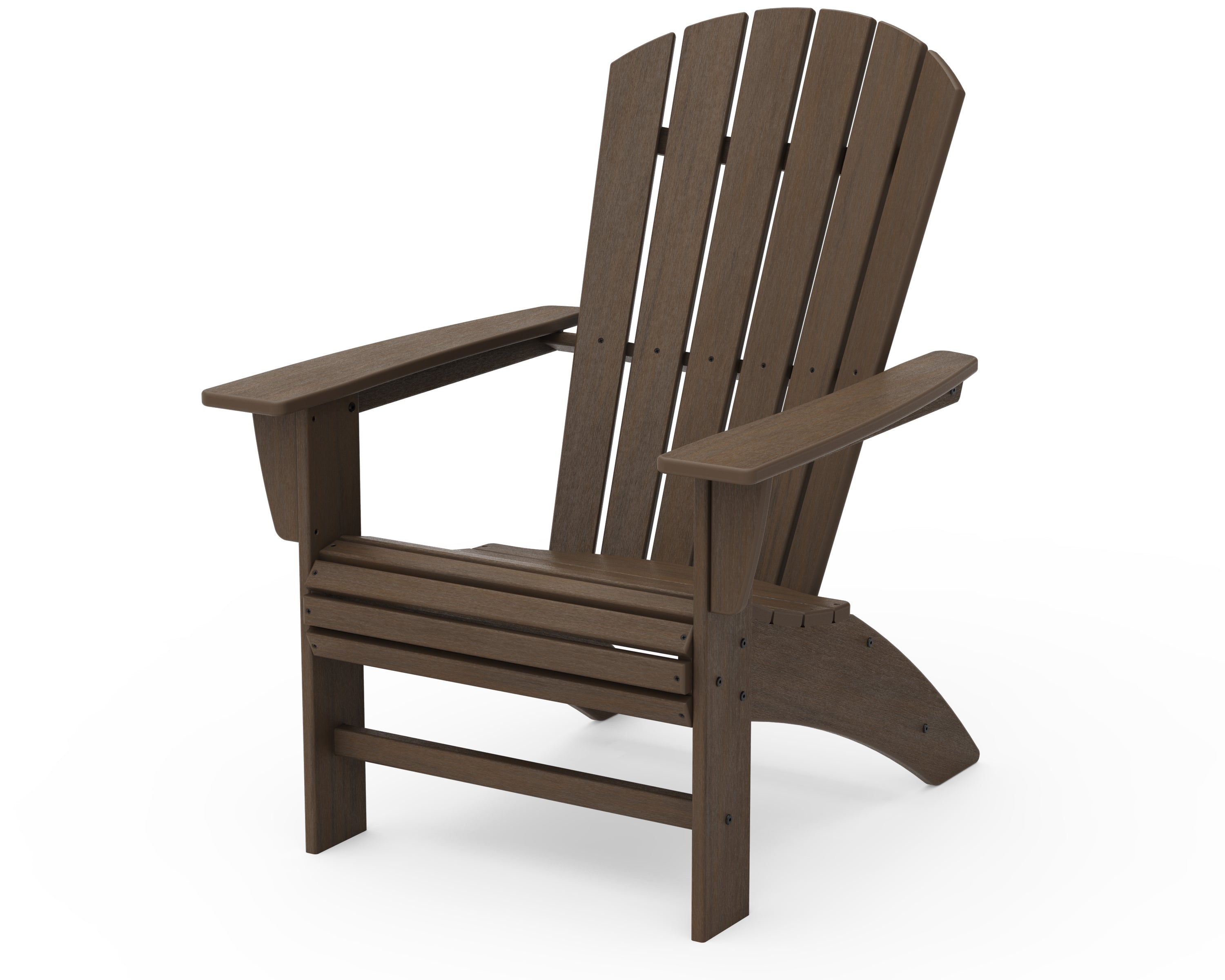 POLYWOOD Nautical Curveback Adirondack Chair - Durable Outdoor Furniture for Patio, Poolside & Beach - Weather-Resistant Plastic Adirondack Chair for Garden, Deck & Backyard Relaxation