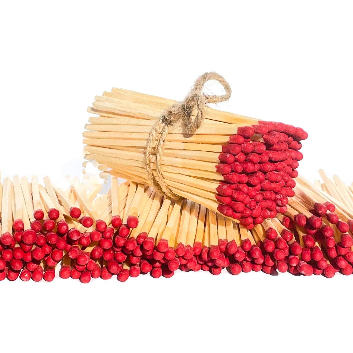 3.75 Inch Red Safety Matches - 100 Count Wooden Matchsticks Bundle for Fireplace, Candles & Camping - Long Burning Replacement Matches for Home, Outdoor & Emergency Use