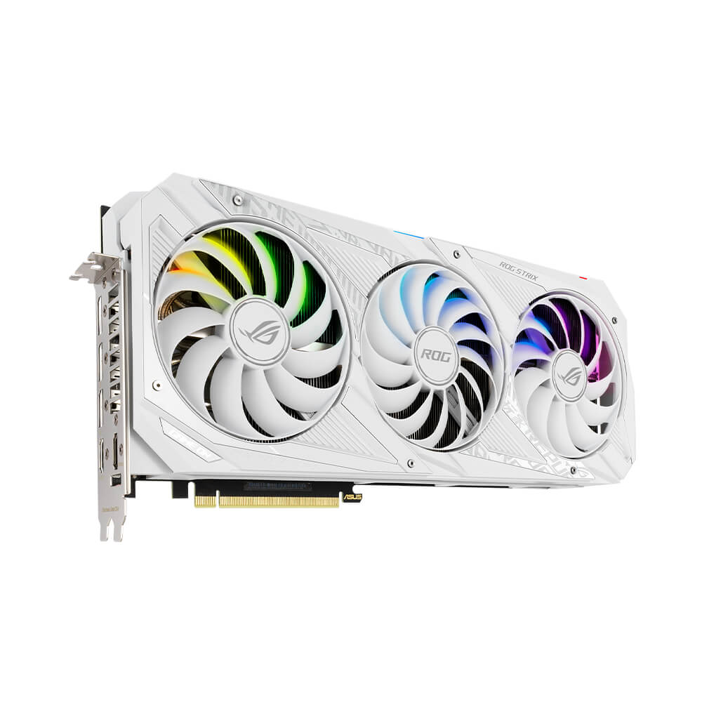 ASUS ROG Strix GeForce RTX 3090 White OC Edition 24GB GDDR6X Gaming Graphics Card - 4K/8K Ultra HD, Ray Tracing, VR Ready for PC Builders & Content Creators