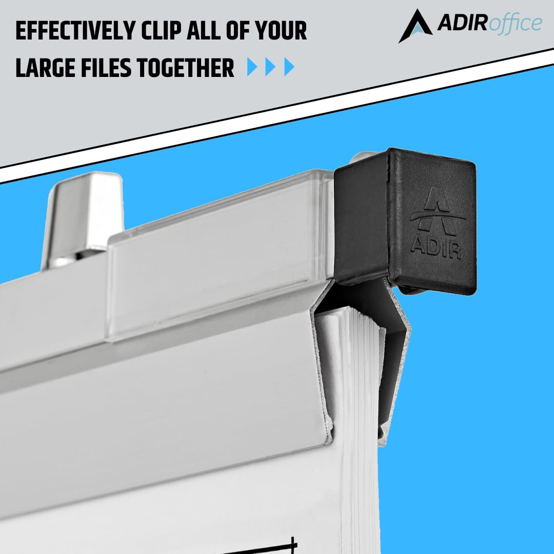 42-Inch Adir Blueprint Clamp - Heavy Duty Blueprint Clips & Binding Strips for Architects, Engineers & Contractors | Perfect for Organizing Construction Plans, Posters, Maps & Large Documents (Pack of 6) | Ideal for Job Sites, Offices & Drafting Rooms
