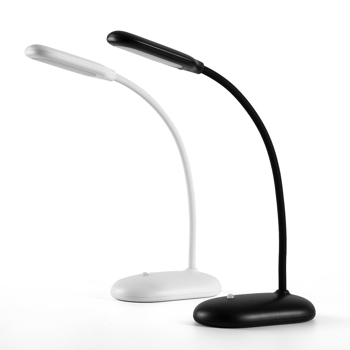 TL-06 Adjustable LED Desk Lamp with Gooseneck - USB Rechargeable, Dimmable Natural Light for Home Office, Reading & Study | Portable Bedside Table Lamp (Black) | Perfect for Night Reading, Home Office Work & Dorm Room Lighting