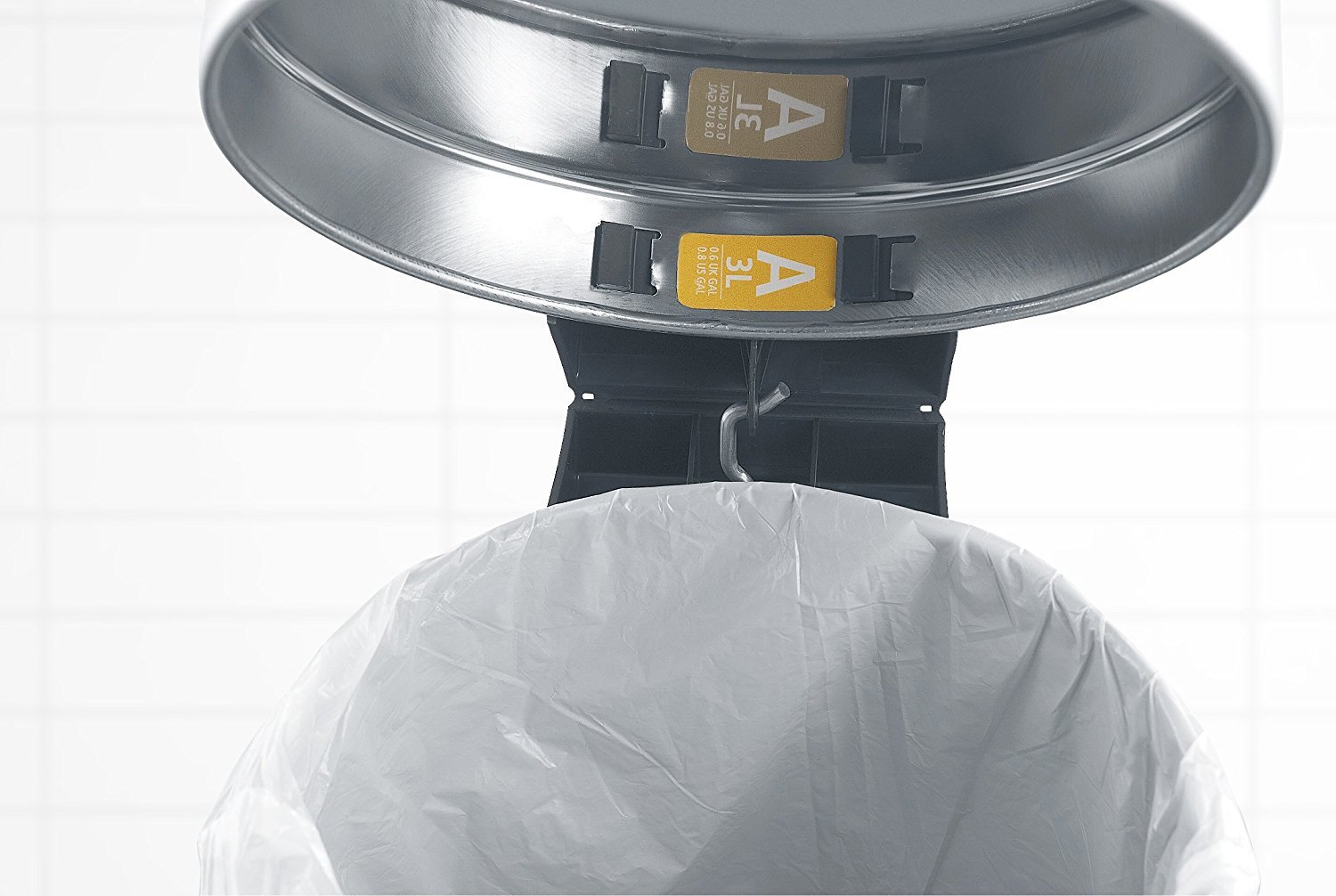 Brabantia Bin Liners - Size A, 3 Liter Capacity, 60 Count Trash Bags - Perfect for Kitchen, Bathroom & Office Waste Bins