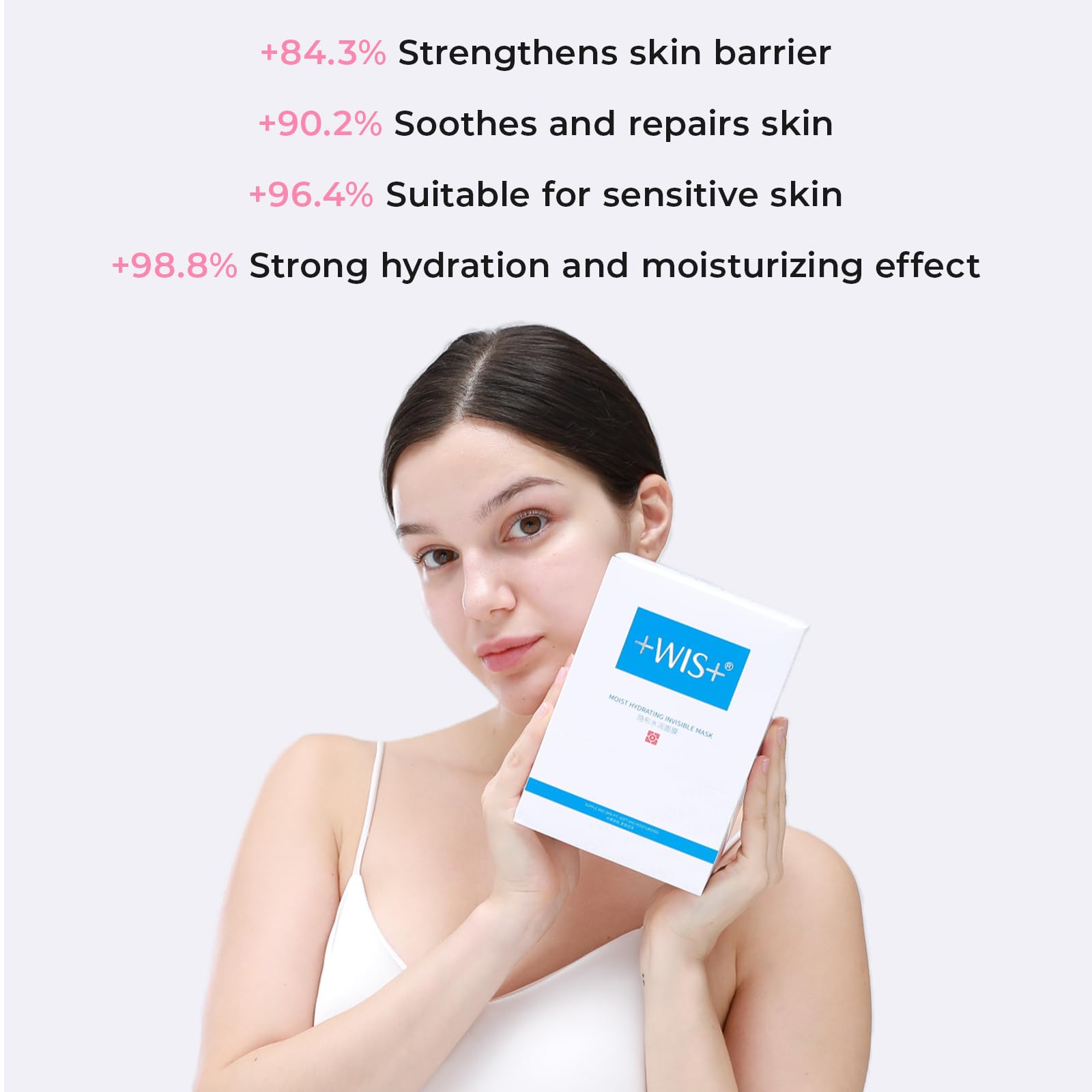 WIS Intensive Hydrating Face Masks 24 Pack with Hyaluronic Acid & Collagen - Deep Moisturizing Sheet Mask for Dry & Sensitive Skin, Pore Minimizing & Skin Elasticity Improvement - Perfect for Daily Skincare Routine & Spa Night Self Care