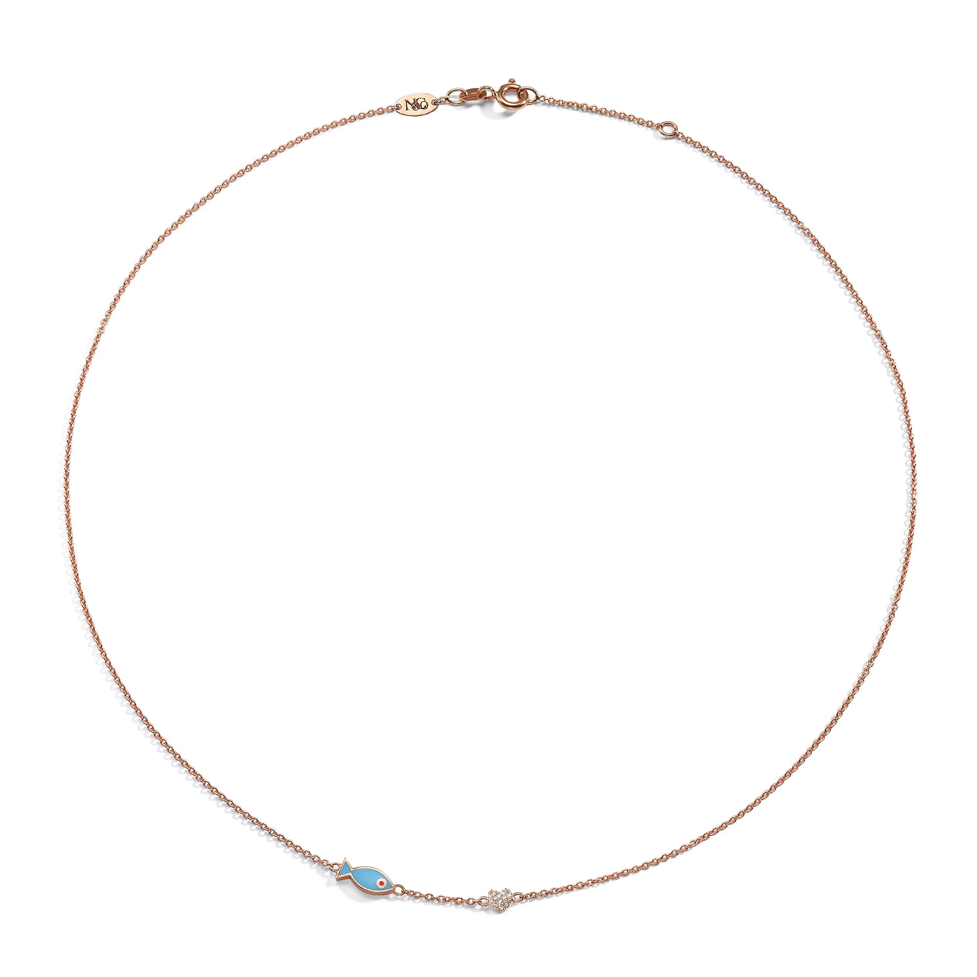 Blue Fish Heart Necklace - Elegant Handmade Jewelry for Women, Perfect Gift for Valentine's Day, Anniversary & Everyday Wear
