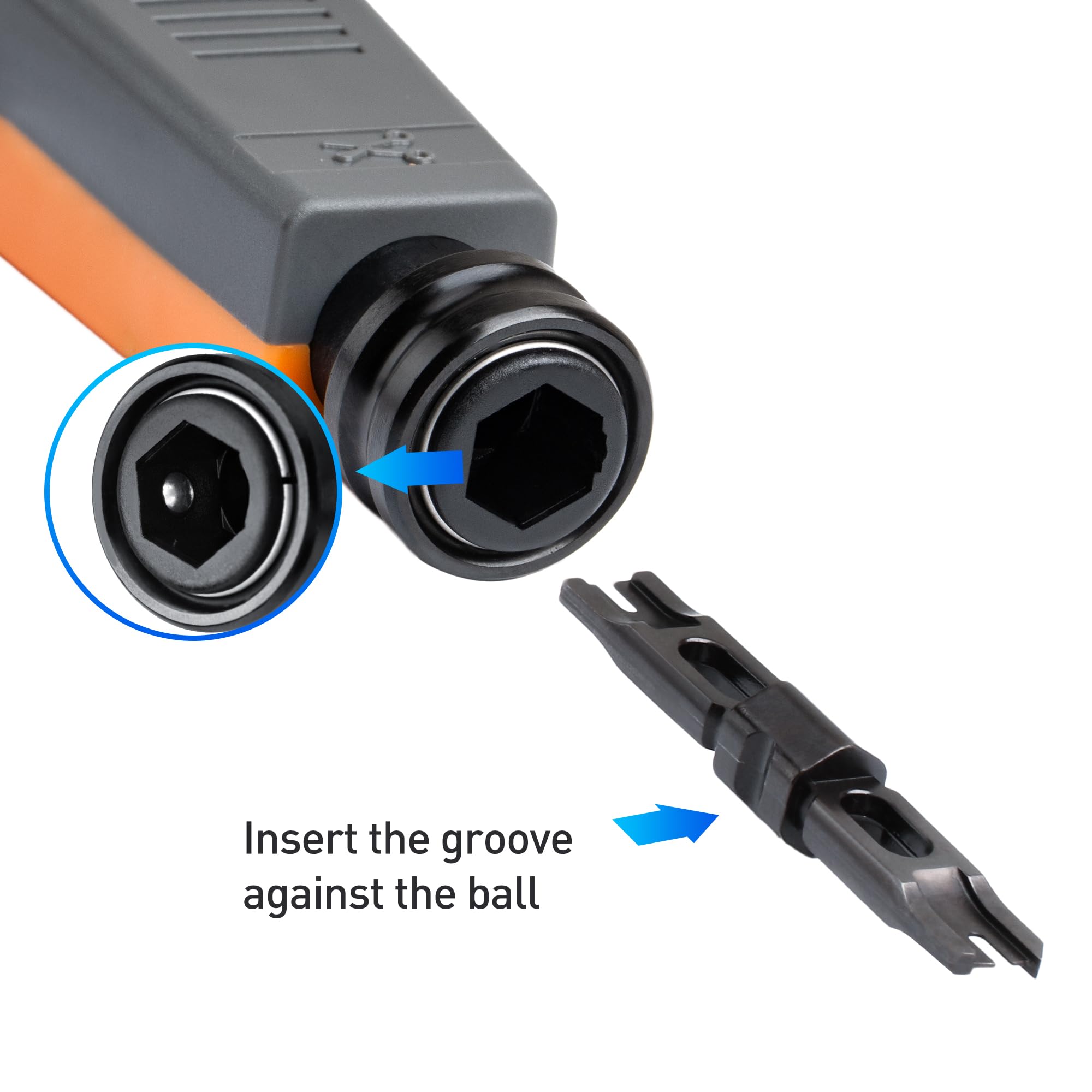 Cable Matters 110 Punch Down Tool with 110 Blade - Ethernet & Keystone Punch Down Tool for Cat 8, Cat 7, Cat 6A, Cat 6, Cat 5e, Cat 5 Network Cables - Ideal for Network Installations, Data Centers & Home Wiring Projects