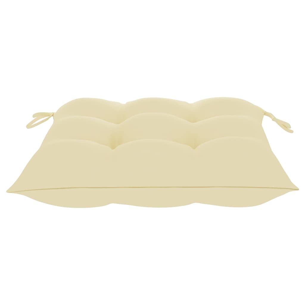 Premium 2-Pack Cream White Outdoor Chair Cushions - Thick Comfortable Fiber Fill Patio Seat Pads, Water-Resistant 15.7x15.7x2.8 Fabric - Perfect for Garden, Deck, Poolside & Patio Furniture