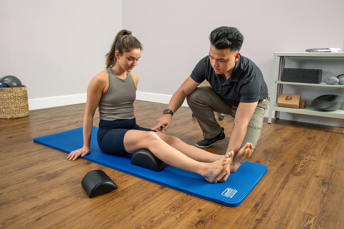 Balanced Body Half-Sphere Cylinder Cushion - Premium Workout & Pilates Equipment for Home Gym & Professional Studios | Perfect for Core Training, Yoga Support & Physical Therapy
