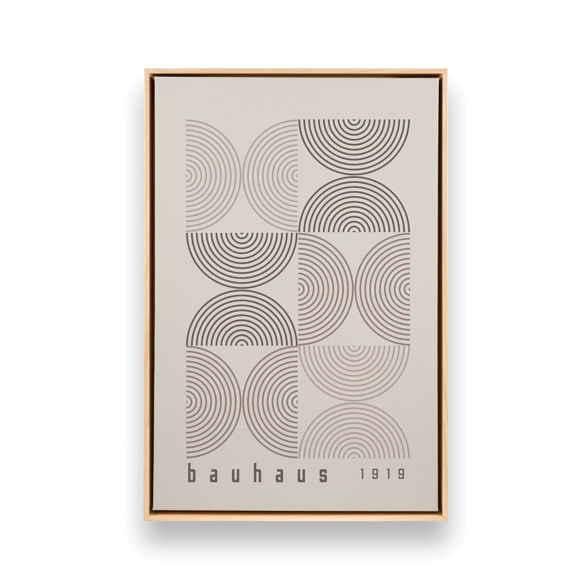 Bauhaus Flow and Composition in Taupe - Set of 2 Canvas Wall Art Prints | Modern Abstract Home Decor for Living Room, Bedroom & Office