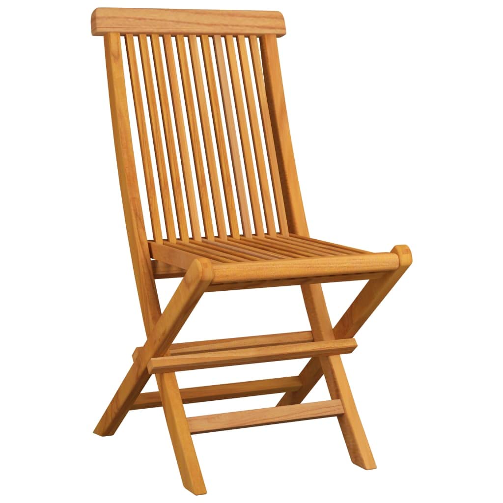 4-Piece Teak Wood Folding Patio Chairs Set with Cushions - Outdoor Bistro Chairs for Poolside, Garden, Porch & Backyard - Perfect for Relaxing, Entertaining & Outdoor Dining