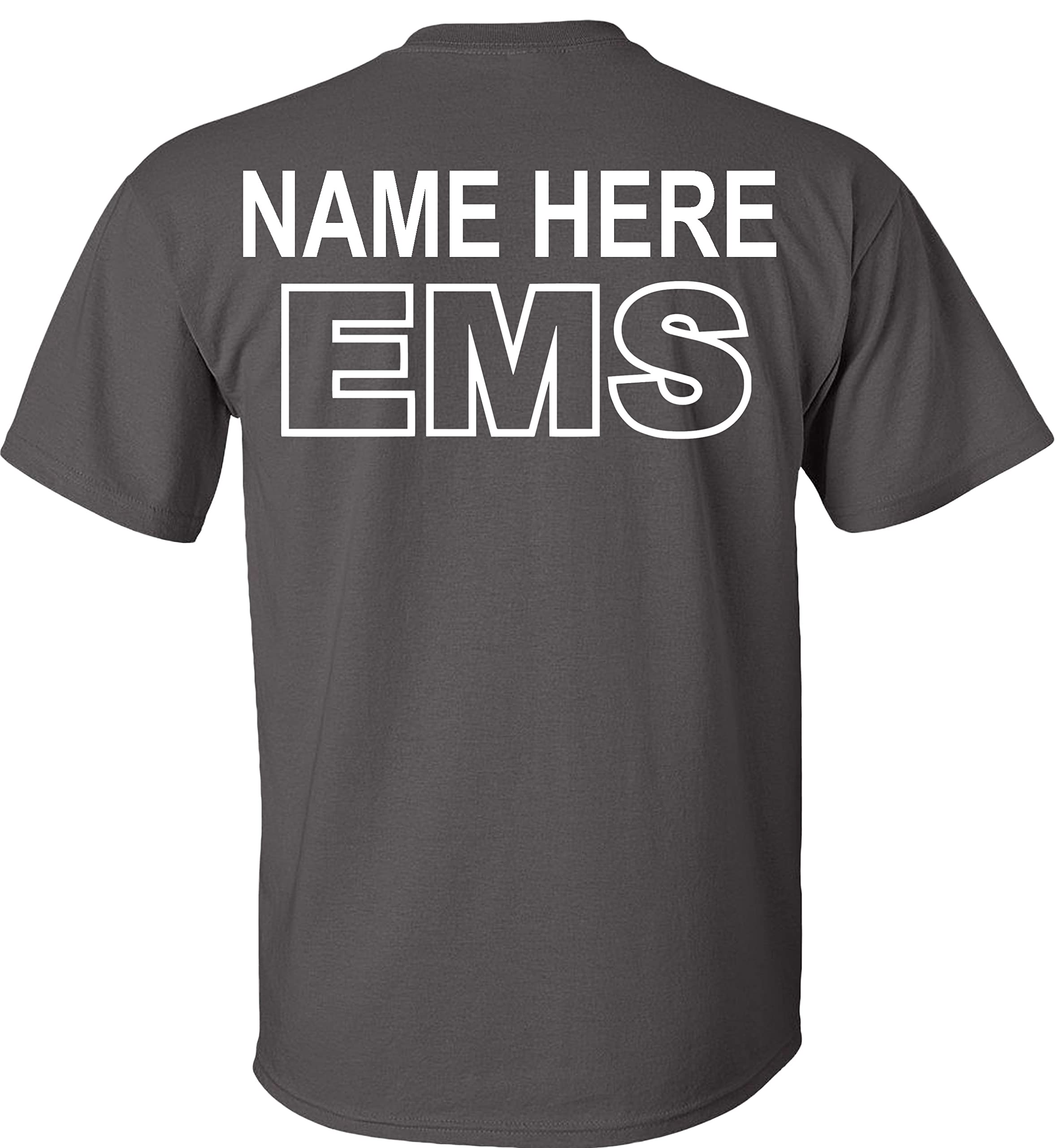 Custom EMS T-Shirt for Emergency Medical Services - Personalized First Responder Apparel for EMTs, Paramedics & Firefighters - Perfect for Work, Gifts & EMS Pride