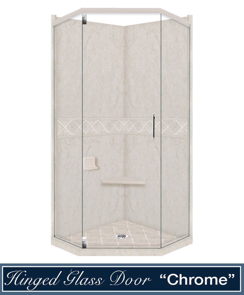 Premium Rafe Marble Diamond Neo Frameless Shower Enclosure Kit - Waterproof & Durable Bathroom Upgrade for Modern Homes