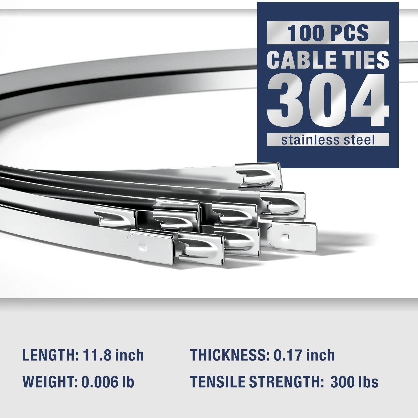 WCT 322 Stainless Steel Cable Tie Gun Tool - Heavy Duty Fastening & Cutting Tool for 12mm Zip Ties | Includes 100PCS Stainless Steel Cable Ties | Perfect for Electrical Wiring, HVAC, Automotive & Industrial Applications