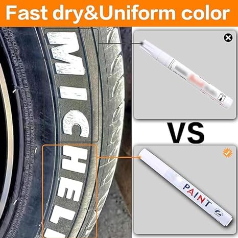 4 Pack Waterproof Car Tire Paint Pens - Tire Lettering Marker for Custom Designs, Pink Automotive Touch-Up Paint (Perfect for Car Shows, Off-Roading & Personalization)