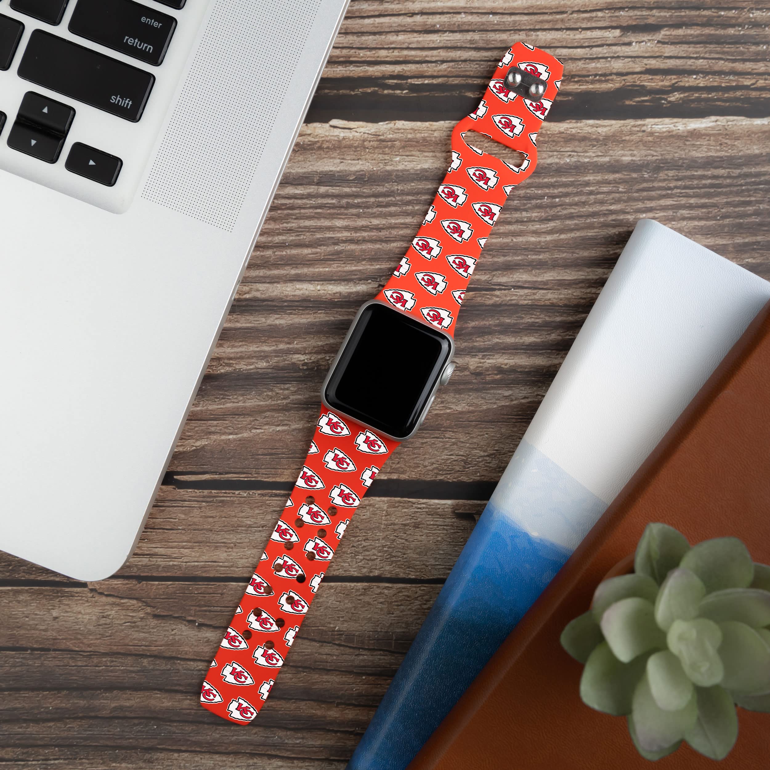 Kansas City Chiefs HD Apple Watch Band - Compatible with All Apple Watch Models - Perfect for Game Day, Sports Fans & Team Spirit