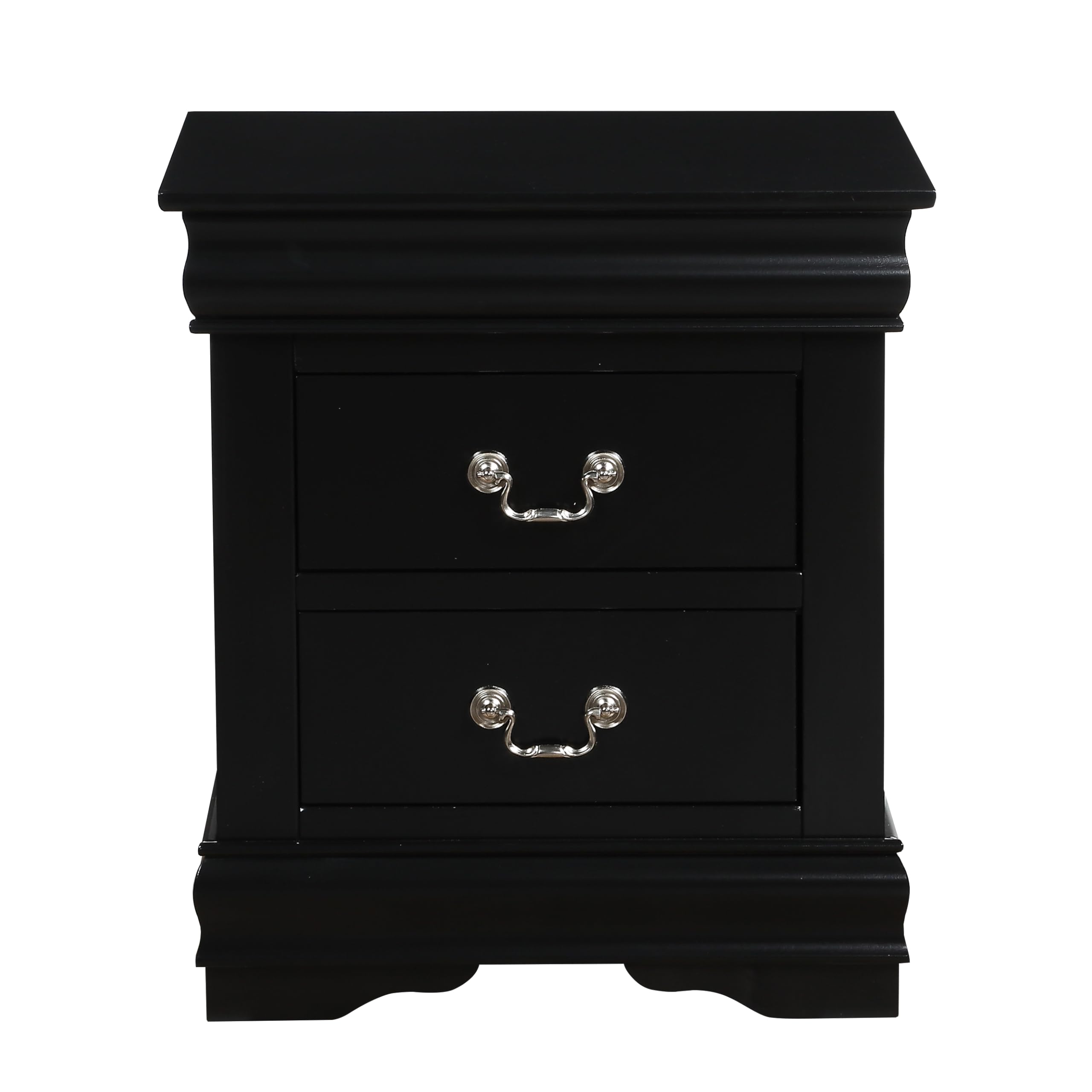 Knocbel Traditional Nightstand with 2 Drawers & Metal Handles - Fully Assembled Bedside Table for Bedroom, Living Room, Entryway - 21