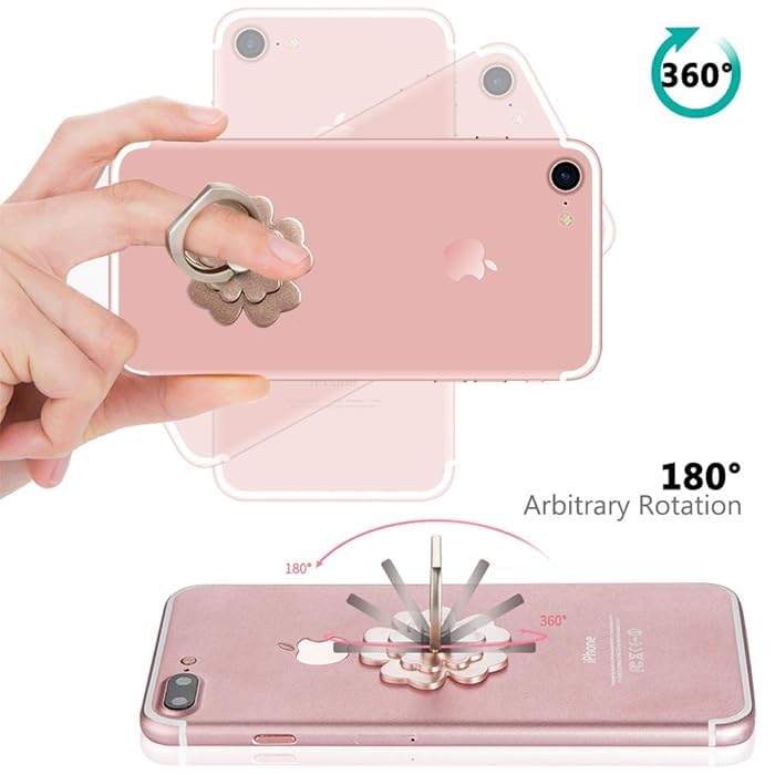 360° Rotating Adjustable Phone Ring Holder - Finger Grip Stand for Smartphones & Tablets (Red) | Perfect for Hands-Free Viewing, Secure Grip & Selfies